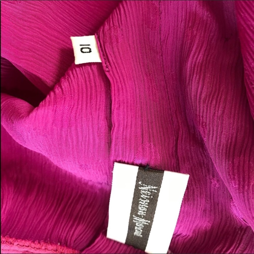 Oscar de la Renta Vintage Pink Peplum Blouse SZ 10 - Picture 5 of 5